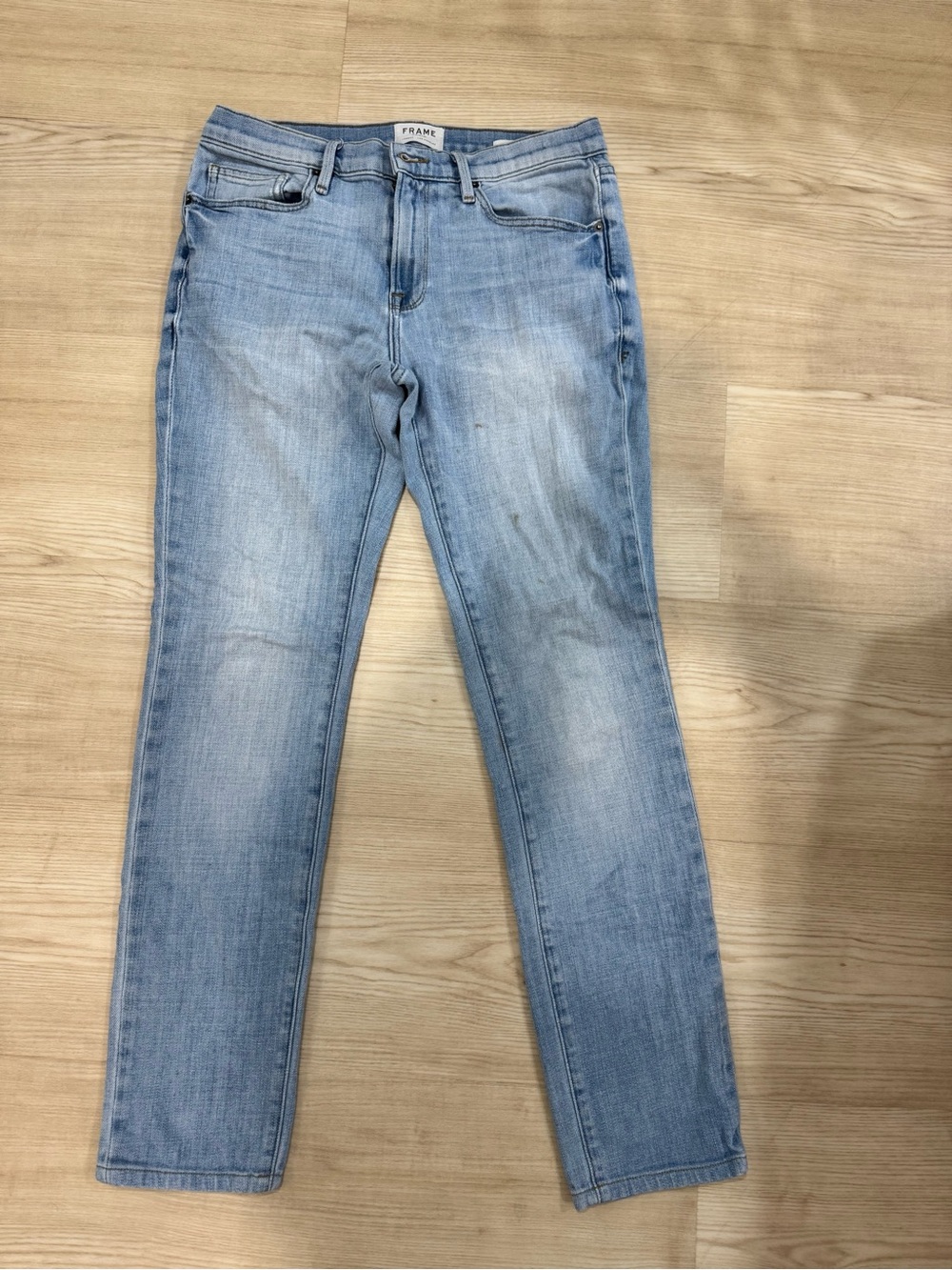 Frame Denim Light Wash Skinny Jeans